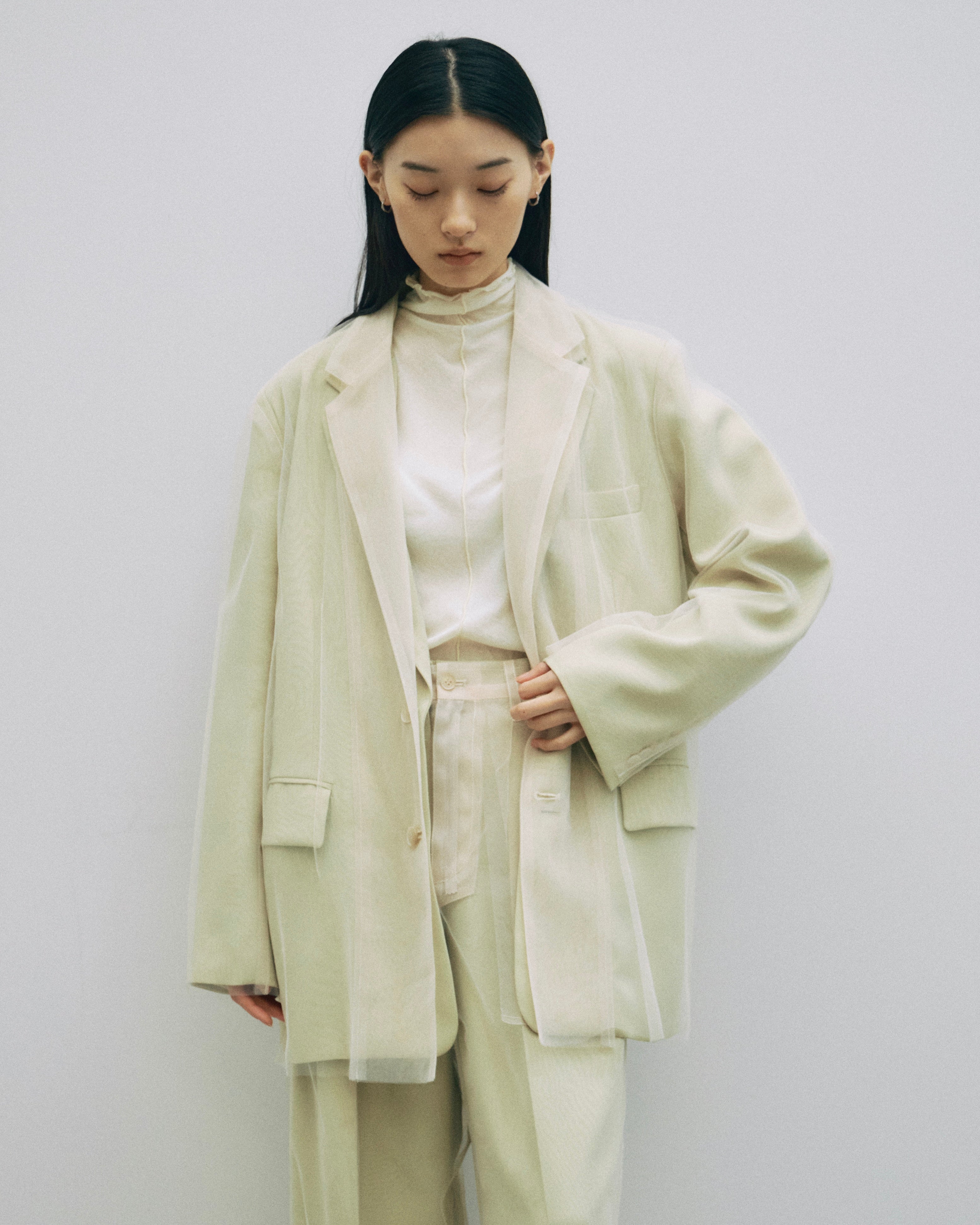 うのにもお得な Tulle Layered JSELF – Jacket ジャケット・アウター
