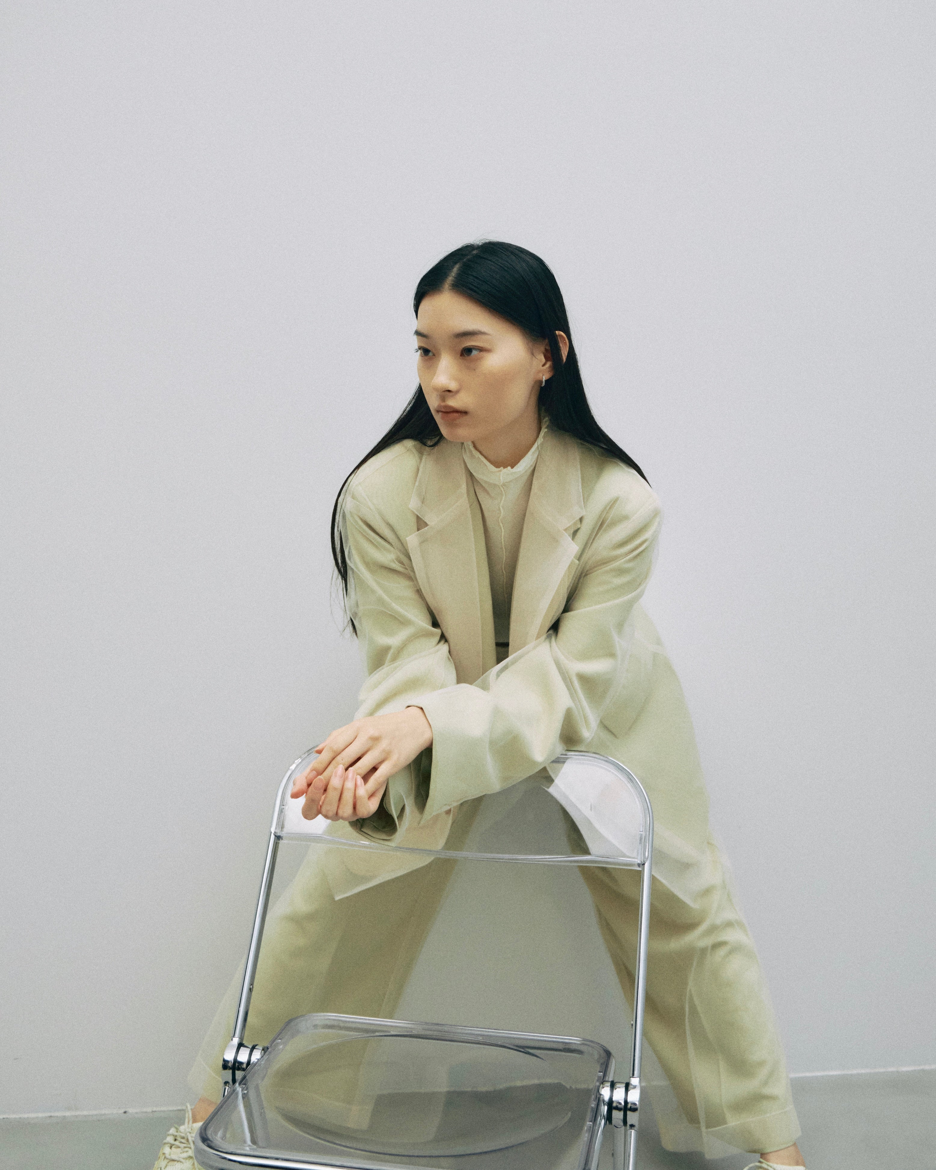 新品JSELF Tulle Layered Jacket ライトグリーン Tulle Layered Jacket – JSELF