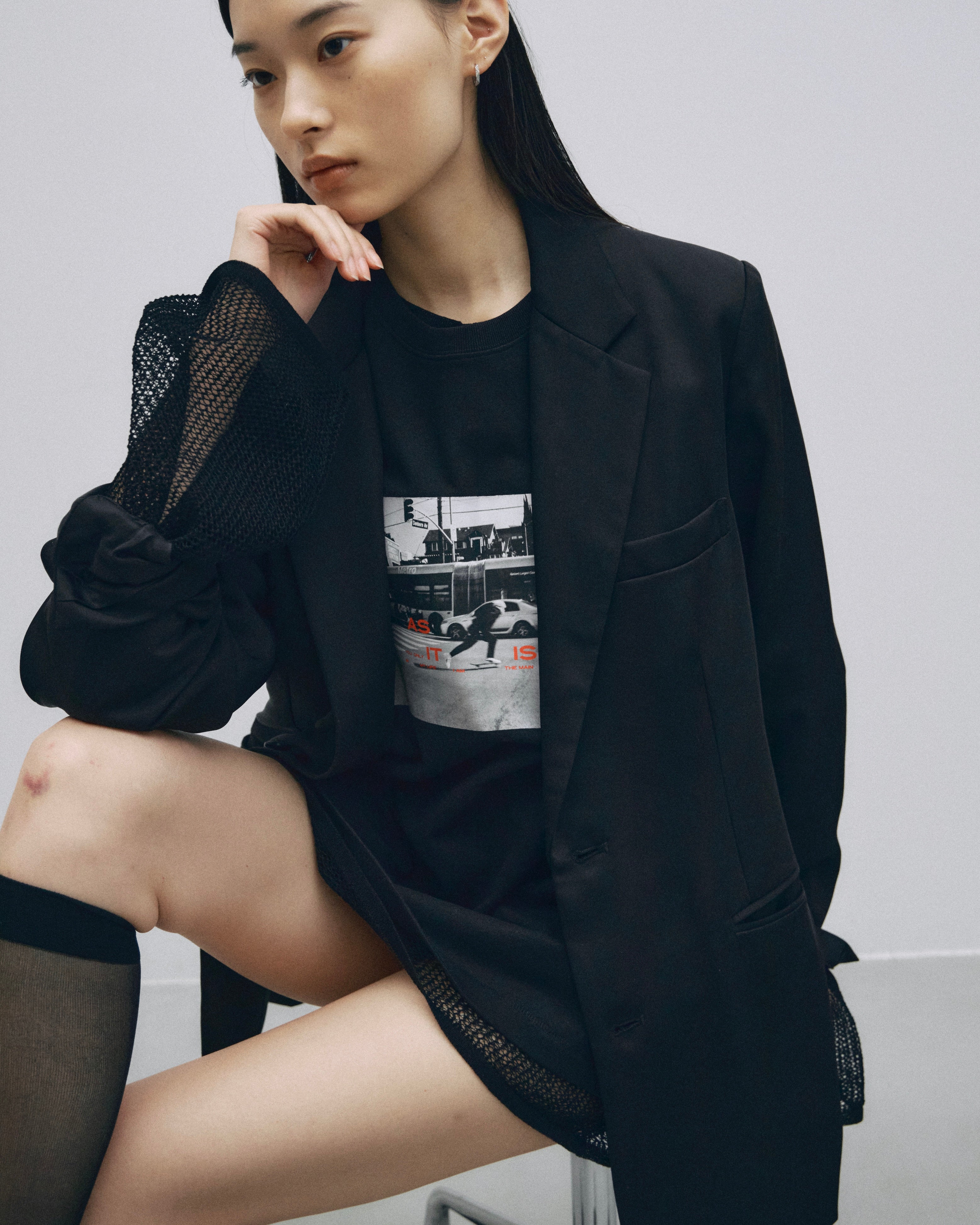 JSELF ジゼルフ Tulle Layered Jacket 新品タグ付 JSELF ジゼルフ Tulle Layered Jacket 新品タグ付