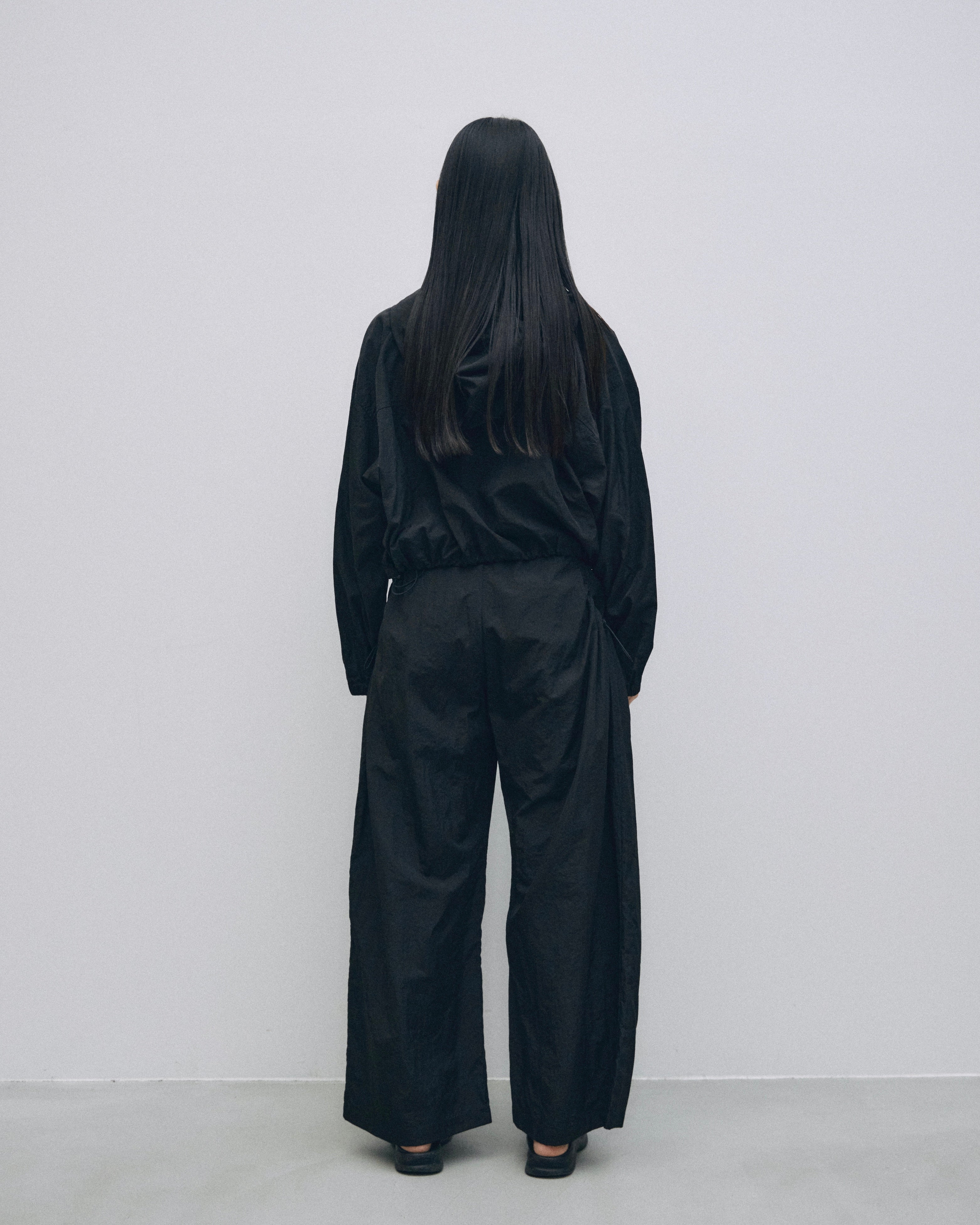 ジゼルフ　jself ナイロンタフタ パンツ ブラック Nylon Taffeta Pants – JSELF