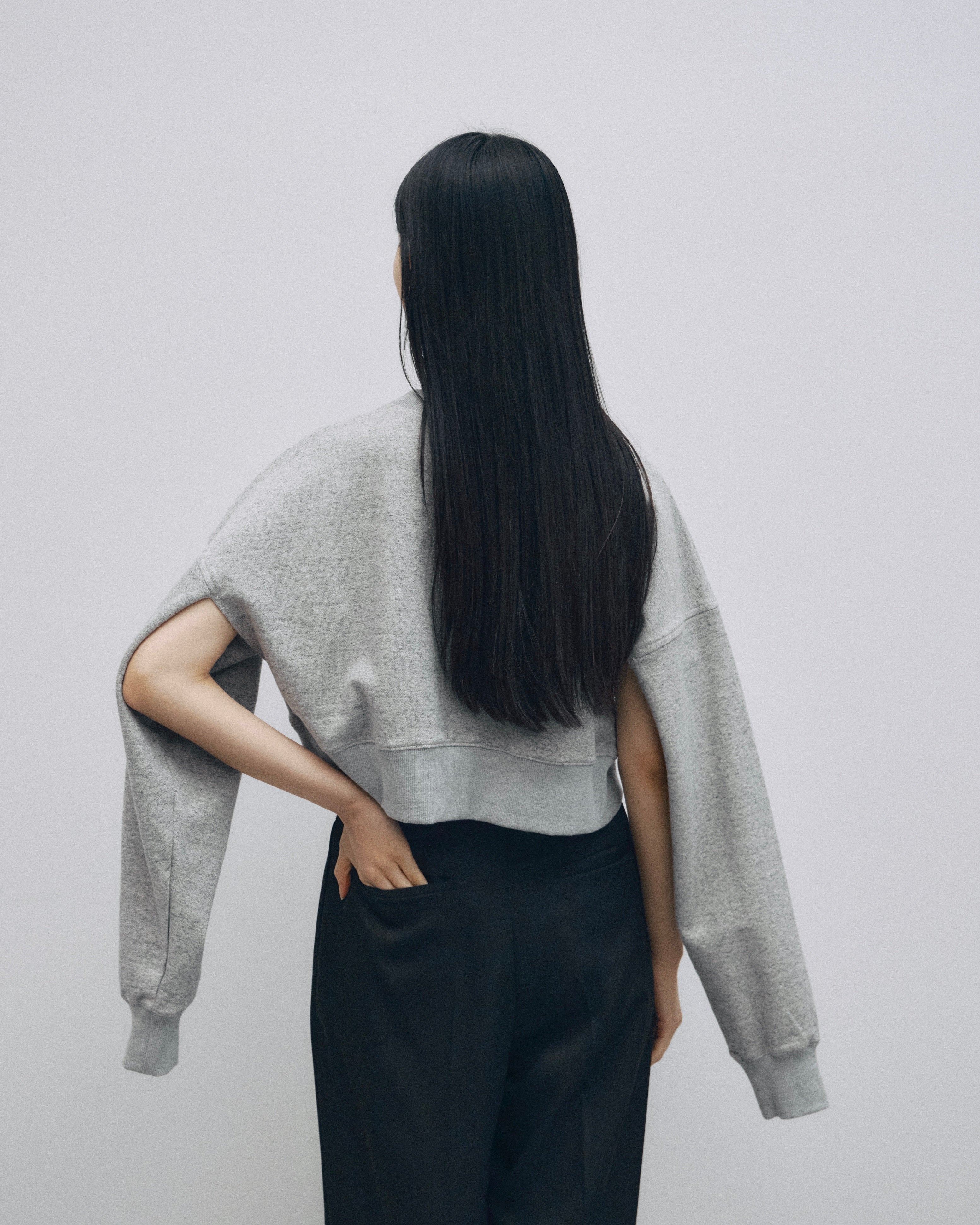 Sleeve Slit Short Sweat – JSELF