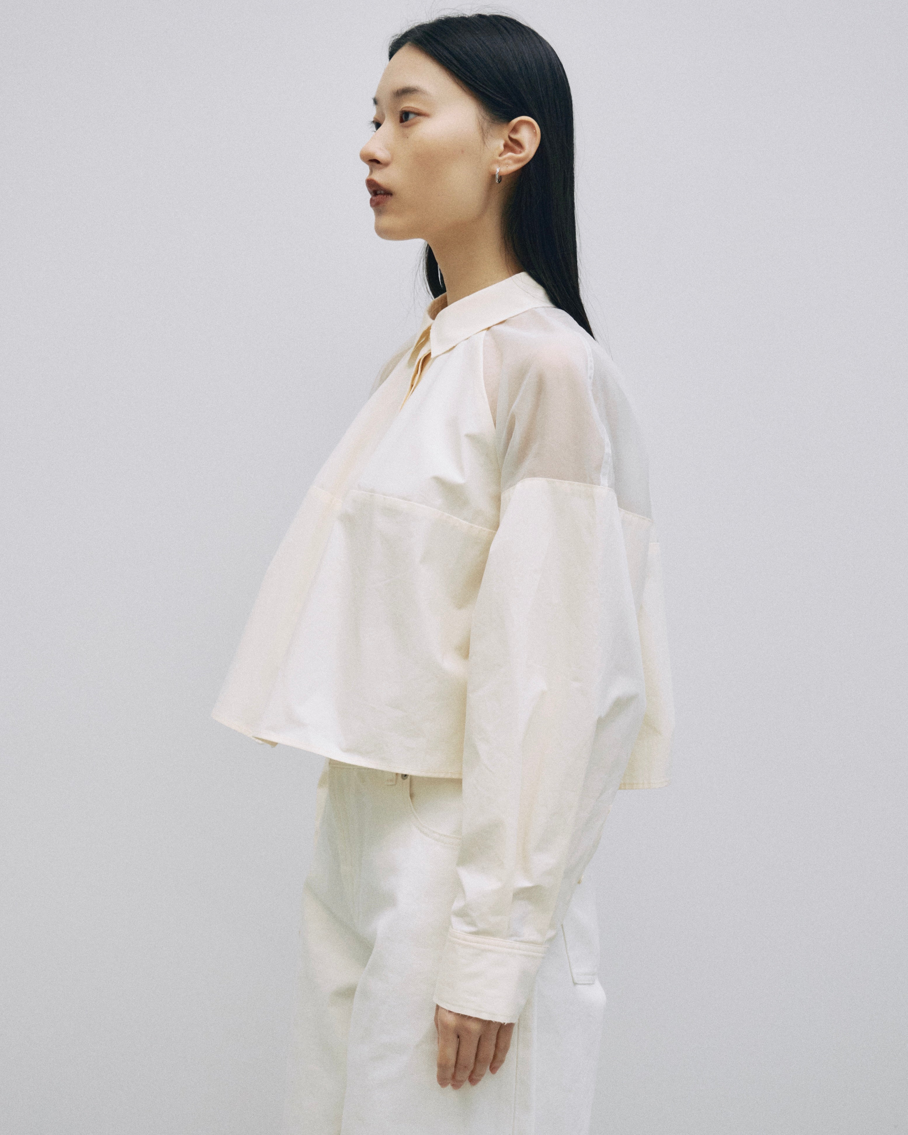 トップス JSELF Sheer Short Shirt Sheer Short Shirt – JSELF