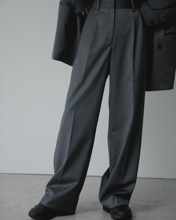 Wide Tuck Trousers