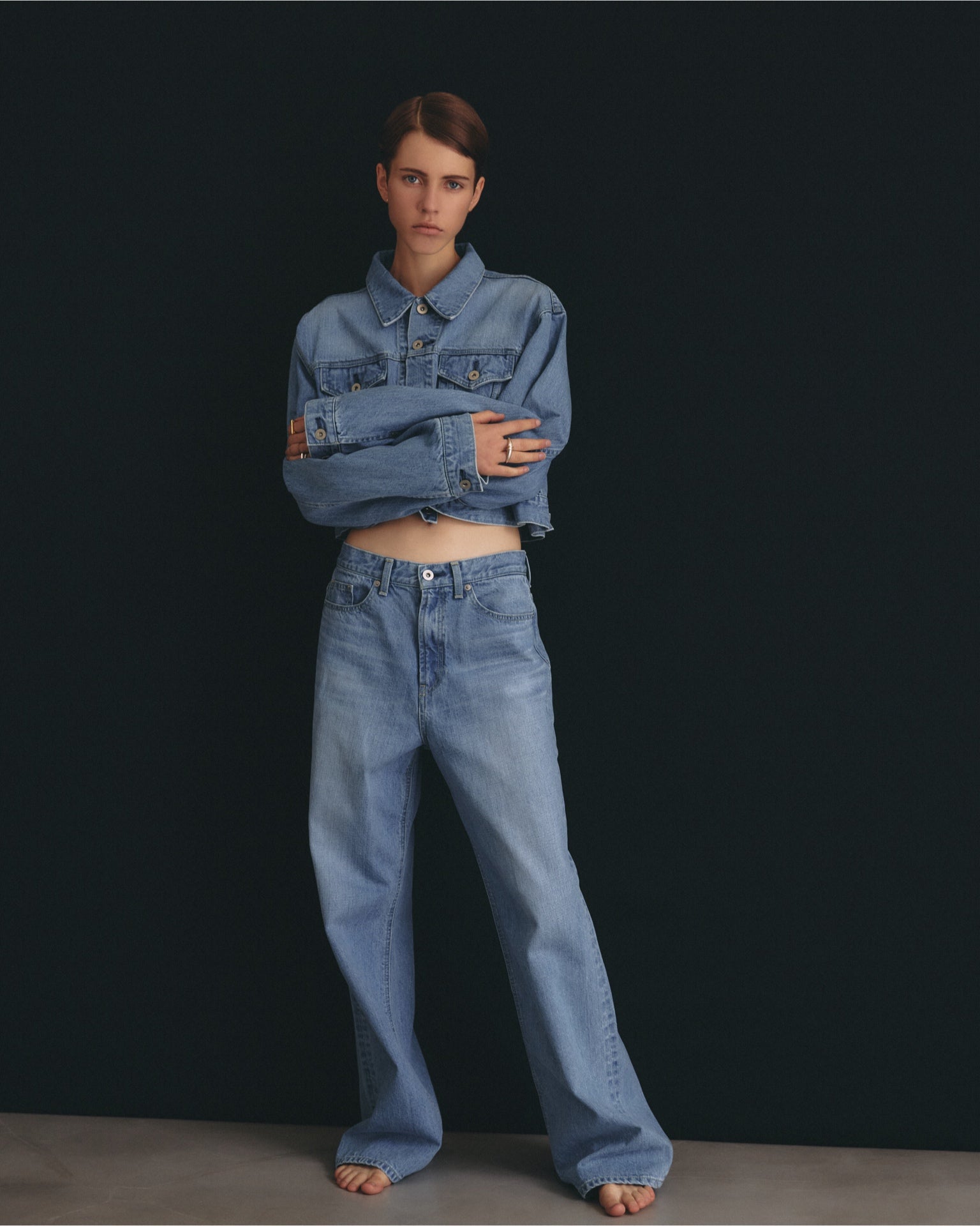 Wide Short Denim Jacket – JSELF